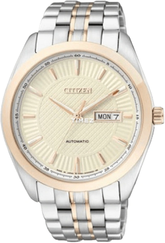 Citizen,Other 41mm,41mm,Stainless Steel,Rose Gold,Yellow,Sapphire,Crystal Glass,Rose Gold,NP4014,NP4014-54PB