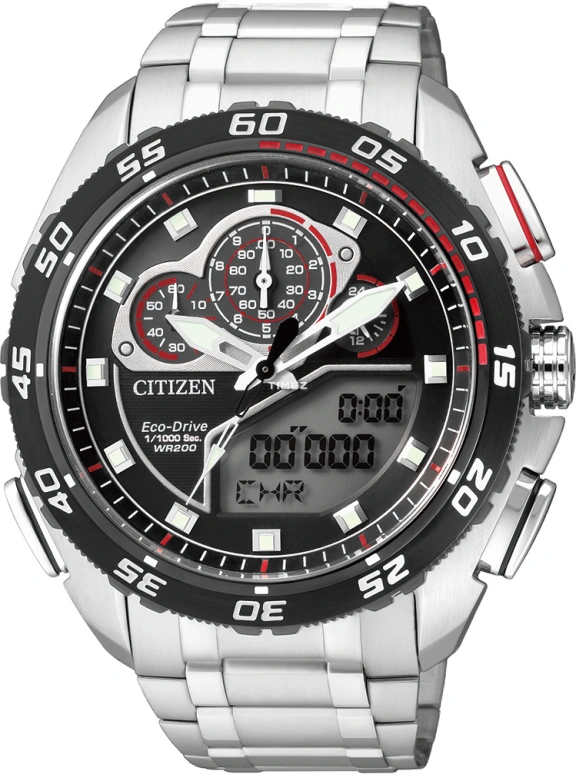 Citizen,Eco-Drive 47.70mm,47.70mm,Stainless Steel,Black,Sapphire,Closed,JW0126,JW0126-58E