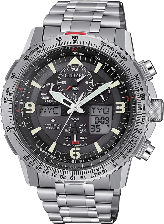 Citizen,Eco-Drive 45.40mm,45.40mm,Titanium,Black,Sapphire,Crystal Glass,Closed,JY8100,JY8100-80E