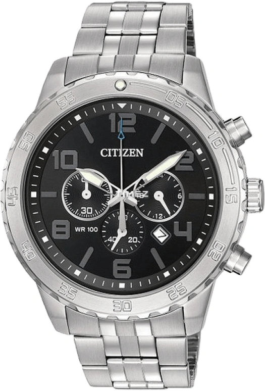 Citizen,Quartz 46mm,46mm,Stainless Steel,Black,Quartz,AN8130,AN8130-53E