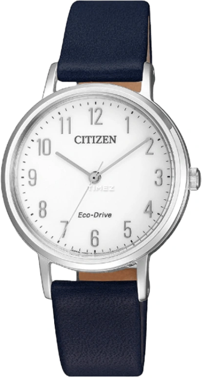 Citizen,Eco-Drive 30.50mm,30.50mm,Stainless Steel,White,Quartz,In-house Caliber,Sapphire,Crystal Glass,EM0571,EM0571-16A
