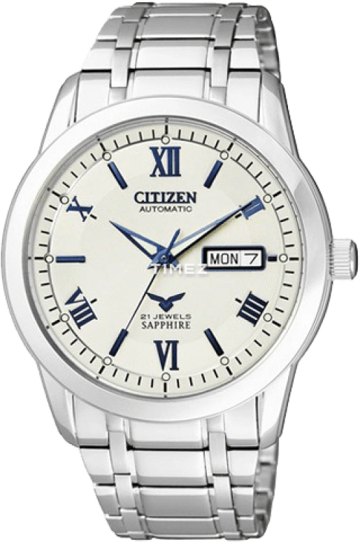 Citizen,Other 40mm,40mm,Stainless Steel,White,Automatic,Sapphire,Crystal Glass,NH8290,NH8290-59AB
