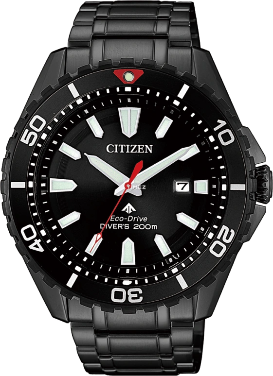 Citizen,Eco-Drive 45mm,45mm,Stainless Steel,Black,Quartz,In-house Caliber,Hardlex,Crystal Glass,BN0195,BN0195-54E
