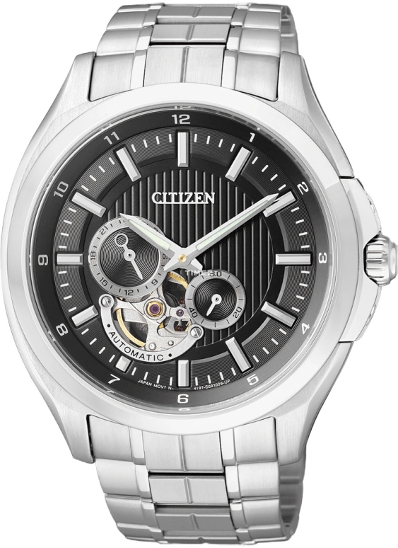Citizen,Other 44mm,44mm,Stainless Steel,Black,Sapphire,Crystal Glass,NP1000,NP1000-55E