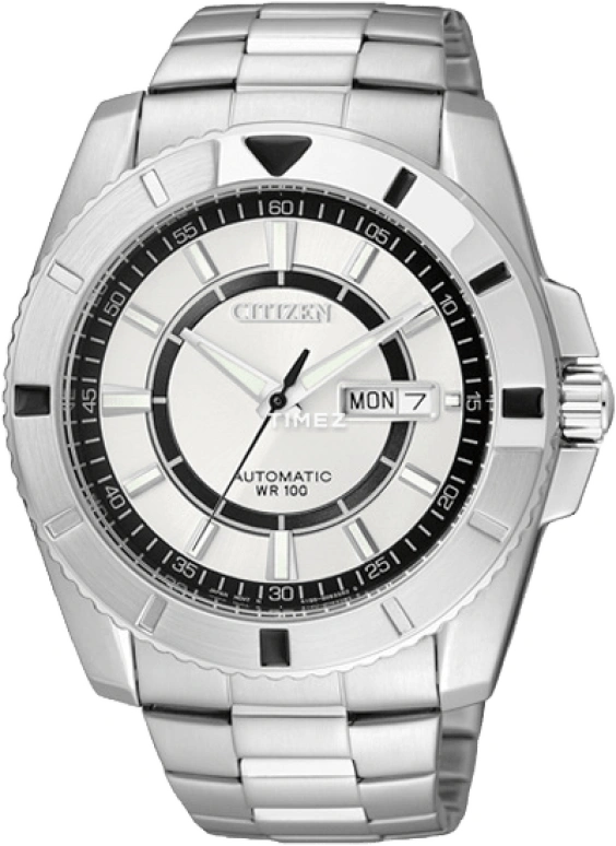 Citizen,Other 45mm,45mm,Stainless Steel,White,Hardlex,Crystal Glass,Open,NP4000,NP4000-59AB