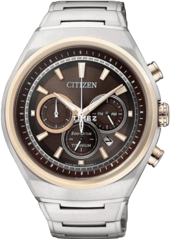 Citizen,Eco-Drive 43mm,43mm,Titanium,Titanium Gold,Coffee,Brown,Quartz,CA4024,CA4024-53W