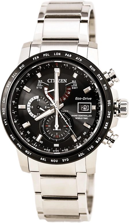 Citizen,Other 44mm,44mm,Stainless Steel,Black,Quartz,AT9071,AT9071-58E