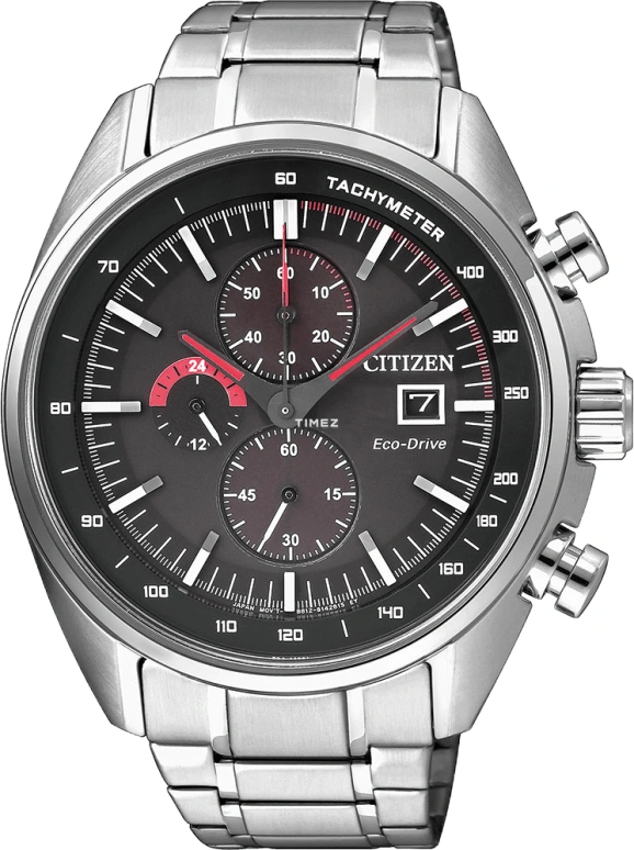 Citizen,Eco-Drive 43.40mm,43.40mm,Stainless Steel,Black,Quartz,In-house Caliber,Crystal Glass,CA0590,CA0590-58E