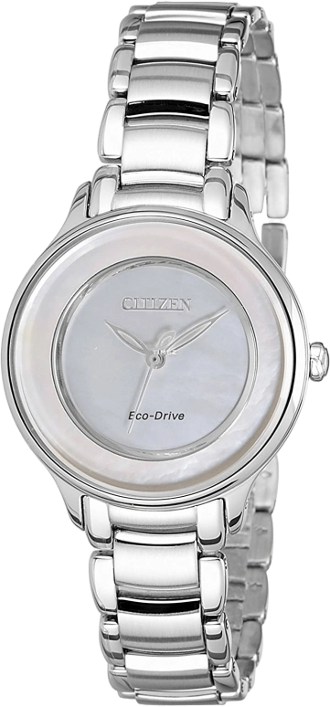 Citizen,Eco-Drive 30.40mm,30.40mm,Stainless Steel,White,Sapphire,Crystal Glass,Mother of Pearl,EM0380,EM0380-57D