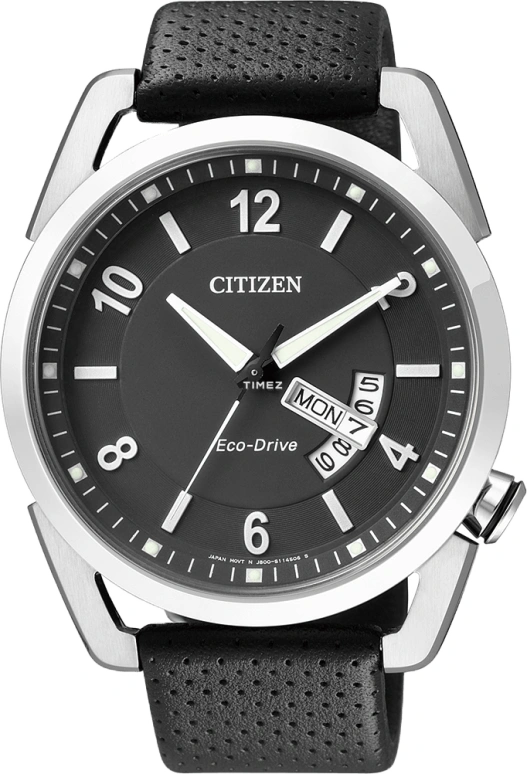 Citizen,Eco-Drive 42mm,42mm,Stainless Steel,Black,Crystal Glass,Glass,Closed,AW0010,AW0010-01EB