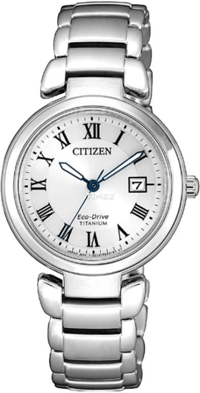 Citizen,Eco-Drive 29mm,29mm,Titanium,White,Quartz,In-house Caliber,Sapphire,Crystal Glass,EW2500,EW2500-88B