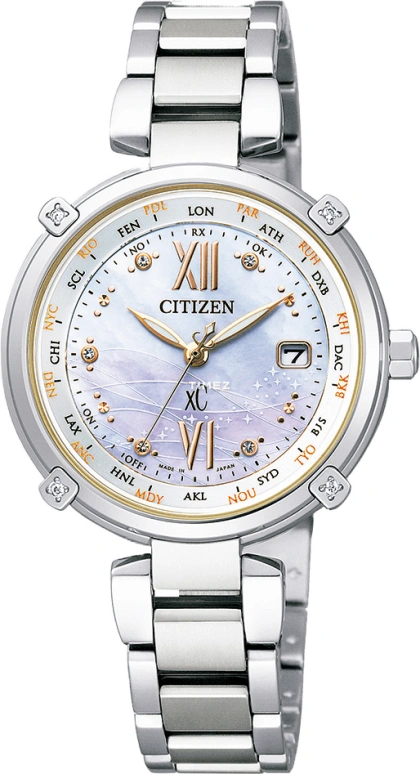 Citizen,Eco-Drive 30.60mm,30.60mm,Titanium,White,Sapphire,Mother of Pearl,EC1050,EC1050-61W