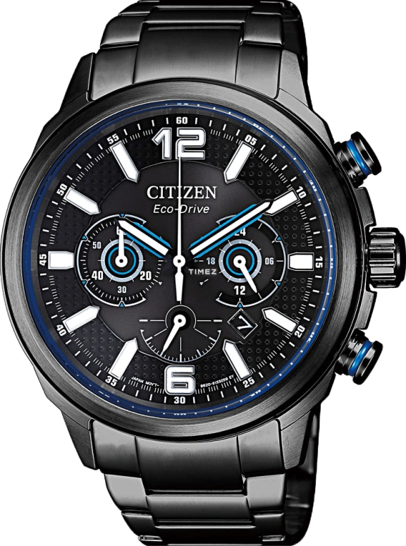 Citizen,Eco-Drive 42.50mm,42.50mm,Stainless Steel,Black,Quartz,In-house Caliber,Hardlex,Crystal Glass,CA4385,CA4385-80E