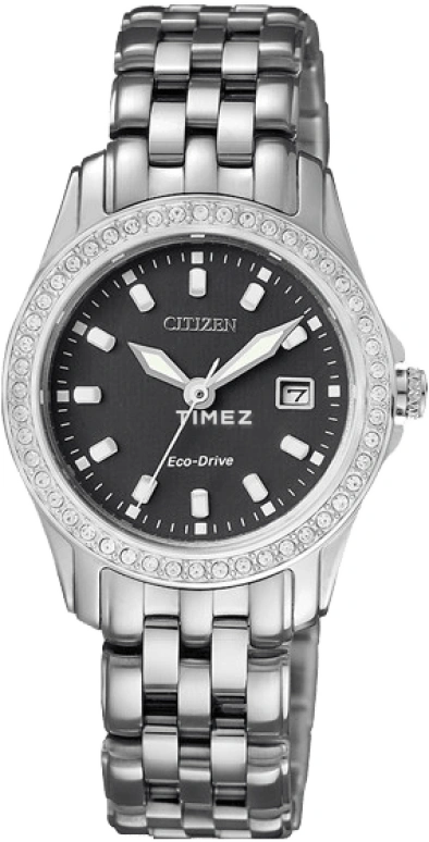 Citizen,Quartz 29mm,29mm,Stainless Steel,Black,Sapphire,Crystal Glass,Setting,Diamonds,EW1900,EW1900-51E