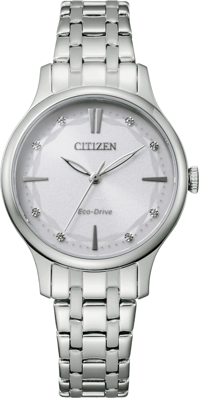 Citizen,Eco-Drive 30mm,30mm,Stainless Steel,White,Quartz,EM0890,EM0890-85A