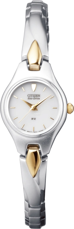Citizen,Eco-Drive 19mm,19mm,Stainless Steel,White,Crystal Glass,EW5100,EW5100-63A