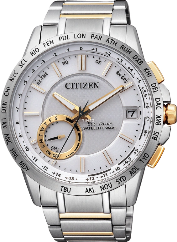 Citizen,Eco-Drive 43.30mm,43.30mm,Stainless Steel,Rolesor,White,Quartz,In-house Caliber,Sapphire,Crystal Glass,CC3006,CC3006-58A