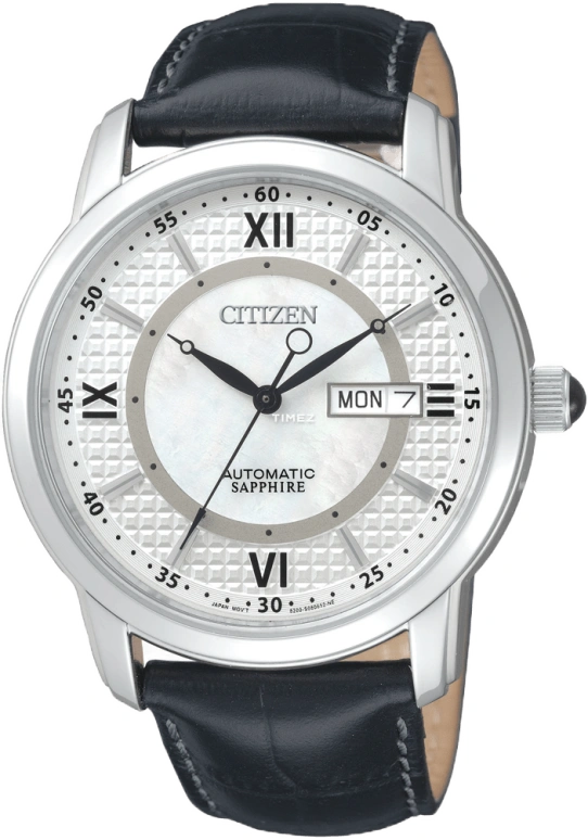Citizen,Other 40mm,40mm,Stainless Steel,White,Automatic,Sapphire,Crystal Glass,NH8306,NH8306-00AB