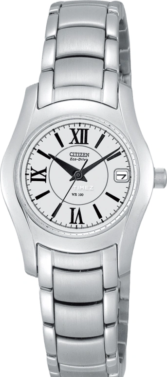 Citizen,Eco-Drive 25mm,25mm,Stainless Steel,White,Quartz,In-house Caliber,Sapphire,Crystal Glass,EW0620,EW0620-61A