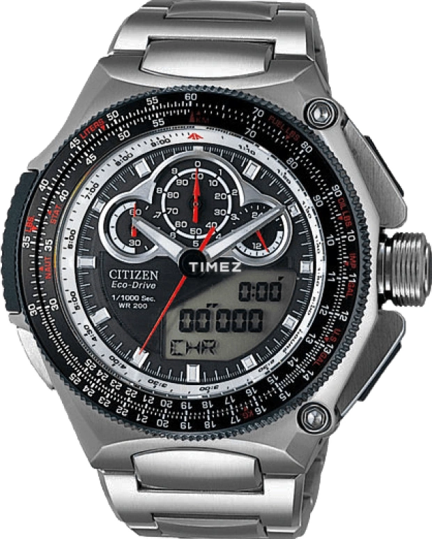 Citizen,ProMaster 52mm,52mm,Stainless Steel,Black,Quartz,JW0051,JW0051-55E