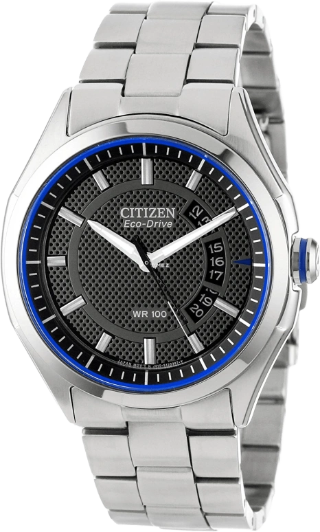 Citizen,Eco-Drive 43mm,43mm,Stainless Steel,Black,Hardlex,Crystal Glass,AW1141,AW1141-59E