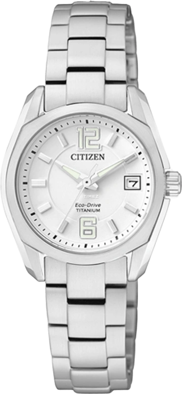 Citizen,Eco-Drive 25mm,25mm,Titanium Gold,Silver White,Quartz,In-house Caliber,Sapphire,Crystal Glass,EW2101,EW2101-59B