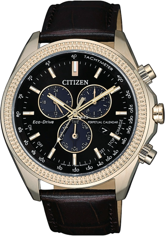 Citizen,Other 45.50mm,45.50mm,Stainless Steel,Rose Gold,Black,Quartz,BL5562,BL5562-18E