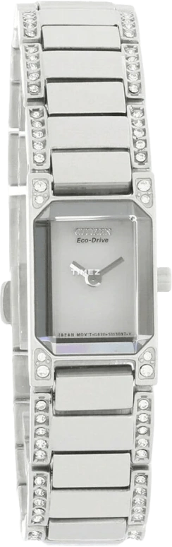 Citizen,Quartz 15mm,15mm,Stainless Steel,White,Quartz,Sapphire,Crystal Glass,Square,EG2770,EG2770-52A