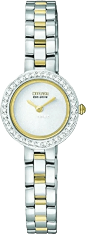 Citizen,Quartz 21mm,21mm,Stainless Steel,White,Quartz,Sapphire,Crystal Glass,Round,EX1084,EX1084-55A