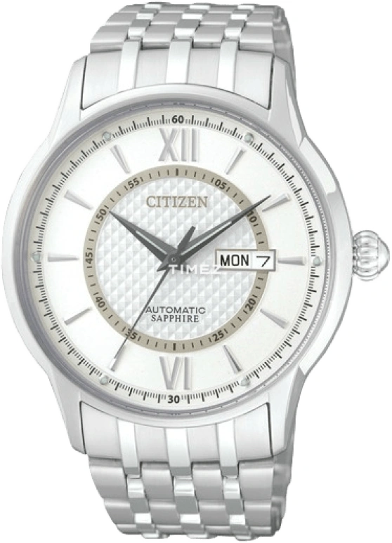 Citizen,Other 42mm,42mm,Stainless Steel,White,Automatic,Sapphire,Crystal Glass,NH8325,NH8325-56AB