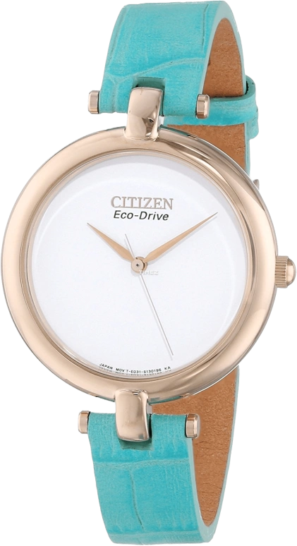 Citizen,Eco-Drive 34mm,34mm,Stainless Steel,White,Hardlex,Crystal Glass,Closed,EM0253,EM0253-20A