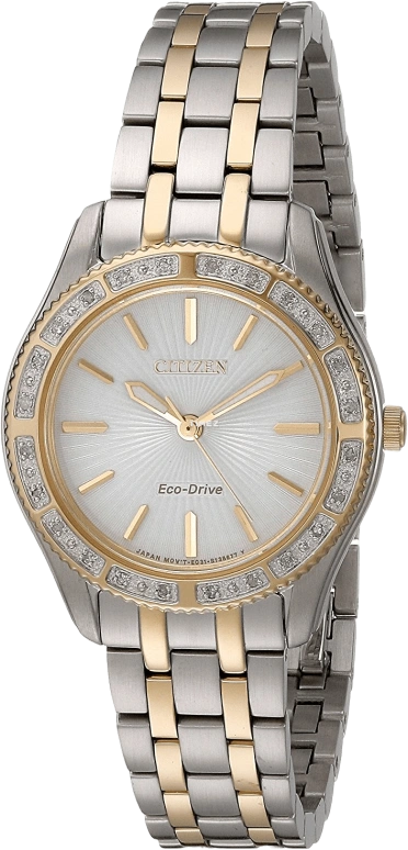 Citizen,Other 29mm,29mm,Stainless Steel,White,Quartz,EM0244,EM0244-55A