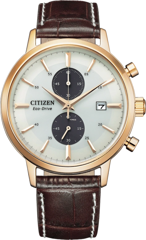 Citizen,Eco-Drive 42mm,42mm,Stainless Steel,Brown,Quartz,CA7063,CA7063-12A