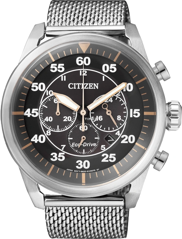 Citizen,Eco-Drive 44.80mm,44.80mm,Stainless Steel,Black,Quartz,In-house Caliber,Crystal Glass,CA4210,CA4210-59F