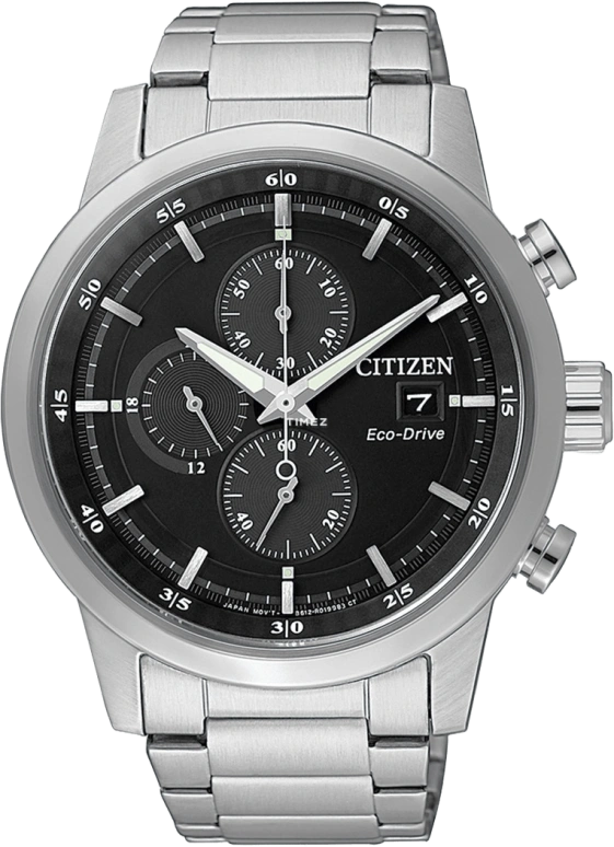 Citizen,Eco-Drive 43mm,43mm,Stainless Steel,Black,Hardlex,Crystal Glass,CA0610,CA0610-52E