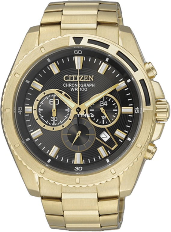 Citizen,Quartz 43mm,43mm,Stainless Steel,Black,Quartz,AN8012,AN8012-50E