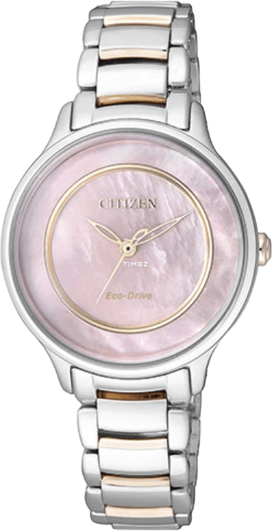 Citizen,Eco-Drive 30mm,30mm,Stainless Steel,Pink Red,Red,Sapphire,Crystal Glass,Mother of Pearl,EM0384,EM0384-56D
