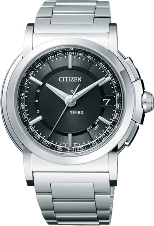 Citizen,Eco-Drive 42mm,42mm,Stainless Steel,Black,Sapphire,Crystal Glass,Closed,CB1000,CB1000-51E