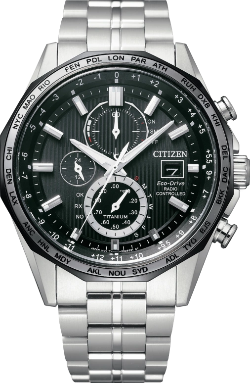 Citizen,Eco-Drive 44mm,44mm,Titanium,Black,Sapphire,Crystal Glass,AT8218,AT8218-81E