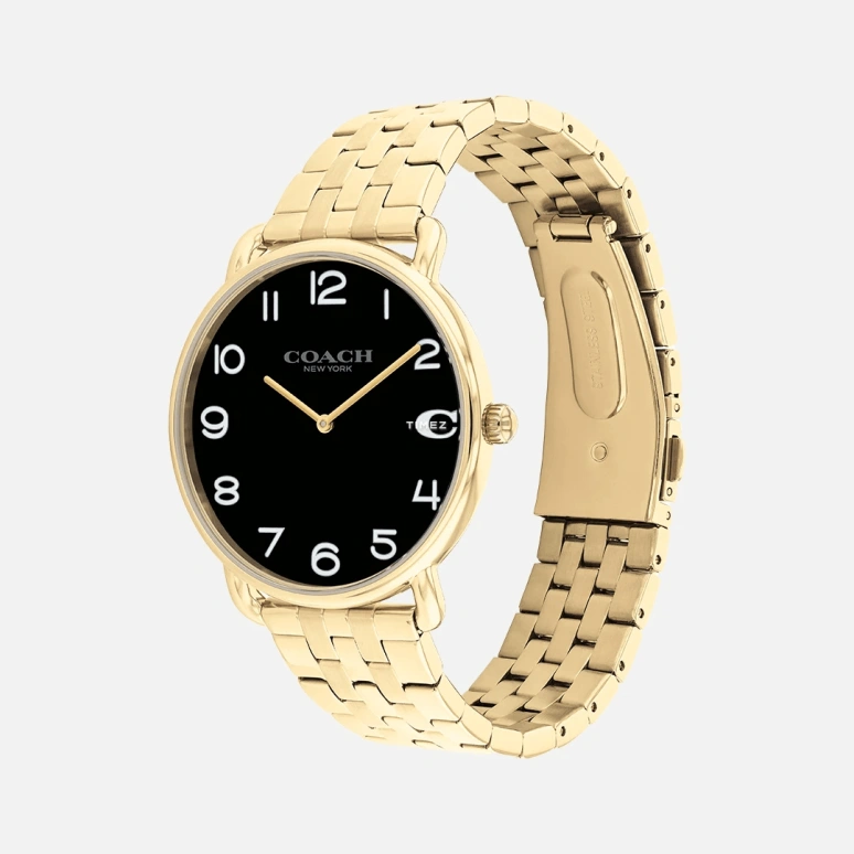 COACH,Elliot 41mm,41mm,Stainless Steel,Black,Quartz,Hardlex,Round,14602669