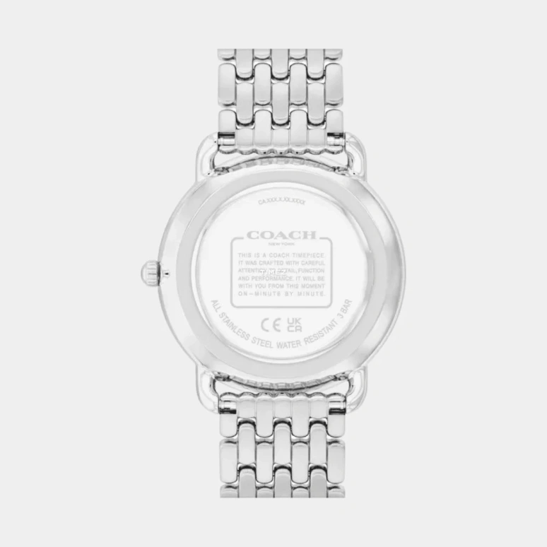 COACH,Elliot 36mm,36mm,Stainless Steel,White,Quartz,Hardlex,Round,14504516