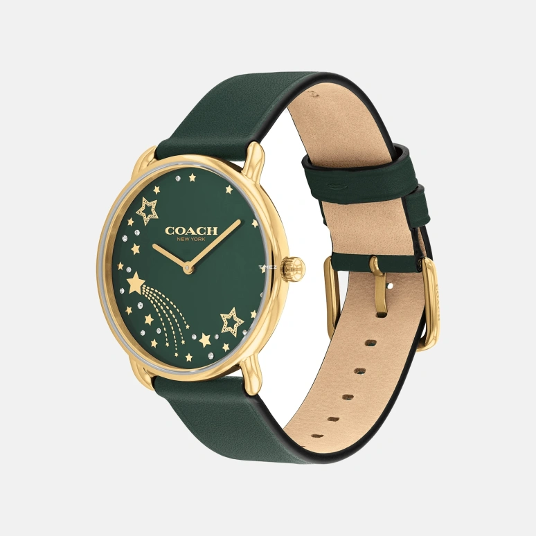 COACH,Elliot 36mm,36mm,Stainless Steel,Green,Quartz,Hardlex,Round,14504377