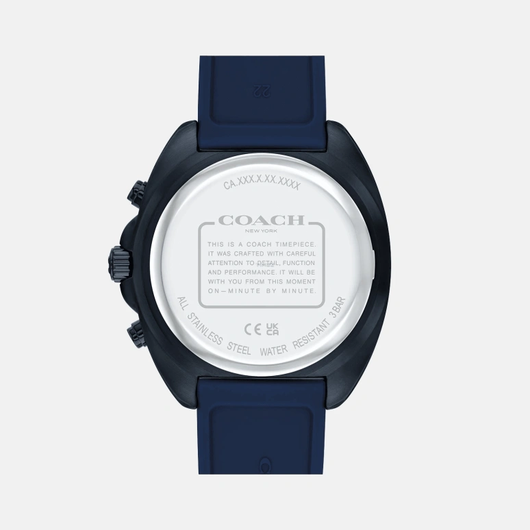 COACH,Charter 44mm,44mm,Stainless Steel,Blue,Quartz,Chronograph,Day,14602706