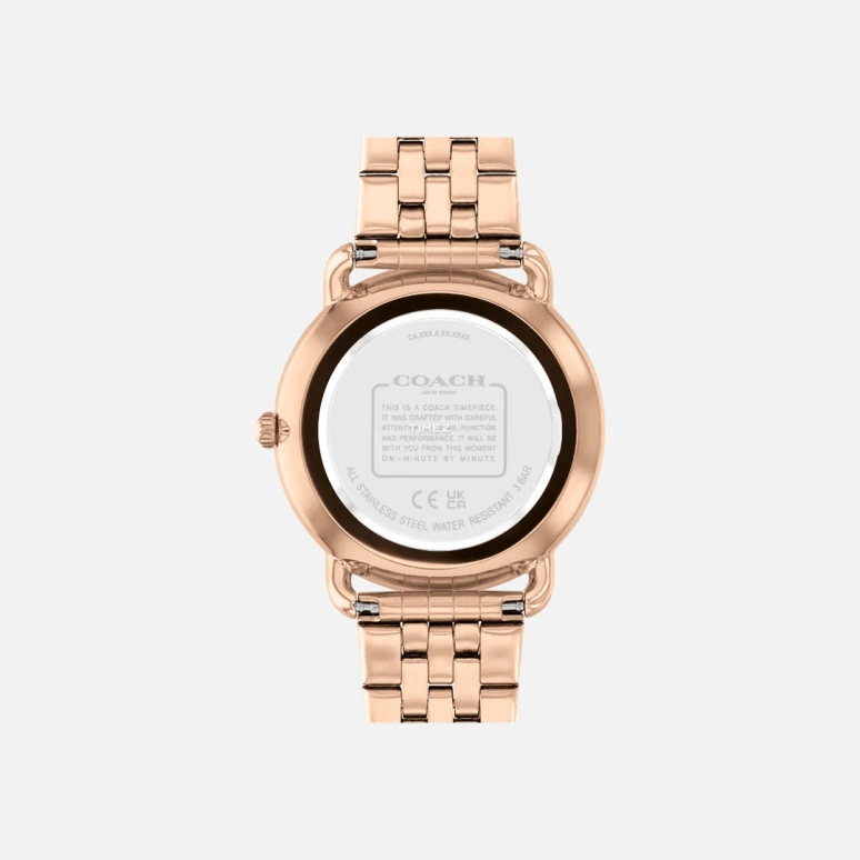 COACH,Elliot 36mm,36mm,Stainless Steel,Rose Gold,Quartz,Hardlex,Round,14504292