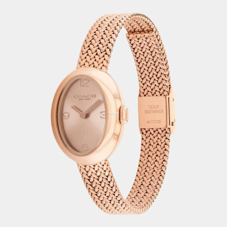 COACH,Sammy 22.50mm,22.50mm,Stainless Steel,Rose Gold,Quartz,Hardlex,Oval,14504568