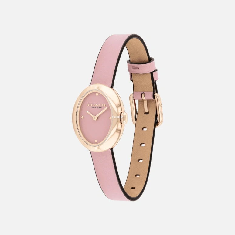 COACH,Sammy 22mm,22mm,Stainless Steel,Pink,Quartz,Hardlex,Oval,14504423