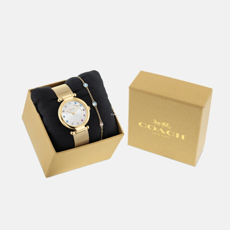 COACH,Cary 34mm,34mm,Stainless Steel,White,Quartz,Hardlex,Round,14000112