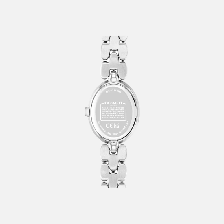 COACH,Sammy 22mm,22mm,Stainless Steel,Black,Quartz,Hardlex,Oval,14504420