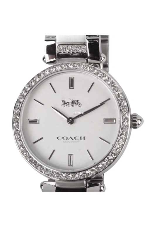 COACH,Park 34mm,34mm,Stainless Steel,White,Quartz,Hardlex,Round,14503092