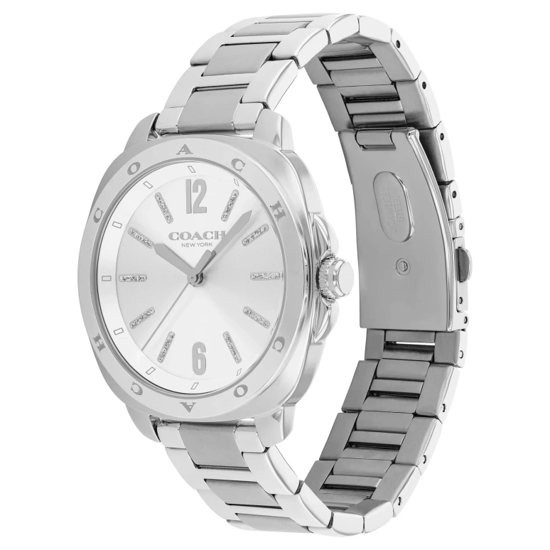 COACH,Kitt 38mm,38mm,Stainless Steel,Silver,Quartz,Hardlex,Cushion,14504477